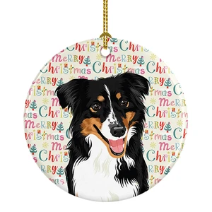 Australian Shepherd Black Tricolor #3 Christmas Ceramic Ornament Christmas Tree Hanging Decorations for Home Christmas Holiday, Party, Gift, 3 in, Multicolor Australian Shepherd Black Tricolor #3 Christmas Ceramic Ornament Christmas Tree Hanging Decorations for Home Christmas Holiday, Party, Gift, 3 in, Multicolor