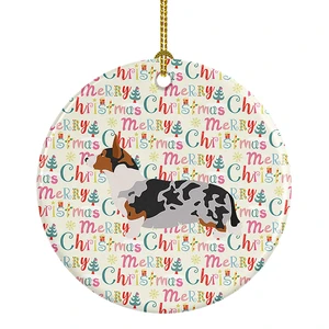 Welsh Corgi Cardigan Merry Christmas Ceramic Ornament Christmas Tree Hanging Decorations for Home Christmas Holiday, Party, Gift, 3 in, Multicolor Welsh Corgi Cardigan Merry Christmas Ceramic Ornament Christmas Tree Hanging Decorations for Home Christmas Holiday, Party, Gift, 3 in, Multicolor