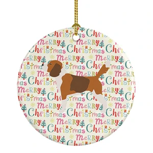 Beagle Merry Christmas Ceramic Ornament Christmas Tree Hanging Decorations for Home Christmas Holiday, Party, Gift, 3 in, Multicolor Beagle Merry Christmas Ceramic Ornament Christmas Tree Hanging Decorations for Home Christmas Holiday, Party, Gift, 3 in, Multicolor