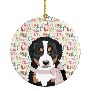 Bernese Mountain Dog Puppy #1 Christmas Ceramic Ornament Christmas Tree Hanging Decorations for Home Christmas Holiday, Party, Gift, 3 in, Multicolor Bernese Mountain Dog Puppy #1 Christmas Ceramic Ornament Christmas Tree Hanging Decorations for Home Christmas Holiday, Party, Gift, 3 in, Multicolor