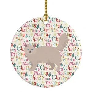 Siberian Forest #2 Cat Christmas Ceramic Ornament Christmas Tree Hanging Decorations for Home Christmas Holiday, Party, Gift, 3 in, Multicolor Siberian Forest #2 Cat Christmas Ceramic Ornament Christmas Tree Hanging Decorations for Home Christmas Holiday, Party, Gift, 3 in, Multicolor