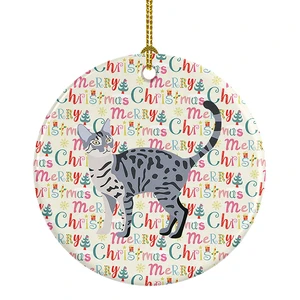 California Spangled #1 Cat Christmas Ceramic Ornament Christmas Tree Hanging Decorations for Home Christmas Holiday, Party, Gift, 3 in, Multicolor California Spangled #1 Cat Christmas Ceramic Ornament Christmas Tree Hanging Decorations for Home Christmas Holiday, Party, Gift, 3 in, Multicolor