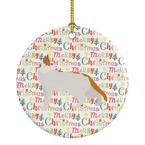 Arabian Mau Cat Christmas Ceramic Ornament Christmas Tree Hanging Decorations for Home Christmas Holiday, Party, Gift, 3 in, Multicolor Arabian Mau Cat Christmas Ceramic Ornament Christmas Tree Hanging Decorations for Home Christmas Holiday, Party, Gift, 3 in, Multicolor