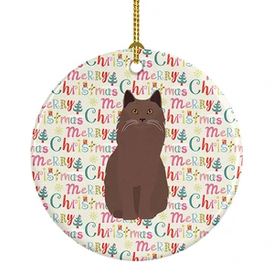 York Chocolate Cat Christmas Ceramic Ornament Christmas Tree Hanging Decorations for Home Christmas Holiday, Party, Gift, 3 in, Multicolor York Chocolate Cat Christmas Ceramic Ornament Christmas Tree Hanging Decorations for Home Christmas Holiday, Party, Gift, 3 in, Multicolor