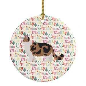 Ragamuffin #2 Cat Christmas Ceramic Ornament Christmas Tree Hanging Decorations for Home Christmas Holiday, Party, Gift, 3 in, Multicolor Ragamuffin #2 Cat Christmas Ceramic Ornament Christmas Tree Hanging Decorations for Home Christmas Holiday, Party, Gift, 3 in, Multicolor