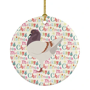 German Modena Pigeon Christmas Ceramic Ornament Christmas Tree Hanging Decorations for Home Christmas Holiday, Party, Gift, 3 in, Multicolor German Modena Pigeon Christmas Ceramic Ornament Christmas Tree Hanging Decorations for Home Christmas Holiday, Party, Gift, 3 in, Multicolor