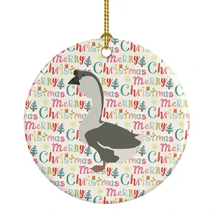 African Goose Christmas Ceramic Ornament Christmas Tree Hanging Decorations for Home Christmas Holiday, Party, Gift, 3 in, Multicolor African Goose Christmas Ceramic Ornament Christmas Tree Hanging Decorations for Home Christmas Holiday, Party, Gift, 3 in, Multicolor