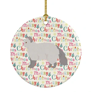 Selkirk Rex #2 Cat Christmas Ceramic Ornament Christmas Tree Hanging Decorations for Home Christmas Holiday, Party, Gift, 3 in, Multicolor Selkirk Rex #2 Cat Christmas Ceramic Ornament Christmas Tree Hanging Decorations for Home Christmas Holiday, Party, Gift, 3 in, Multicolor