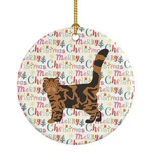 Foldex Exotic Fold #2 Cat Christmas Ceramic Ornament Christmas Tree Hanging Decorations for Home Christmas Holiday, Party, Gift, 3 in, Multicolor Foldex Exotic Fold #2 Cat Christmas Ceramic Ornament Christmas Tree Hanging Decorations for Home Christmas Holiday, Party, Gift, 3 in, Multicolor