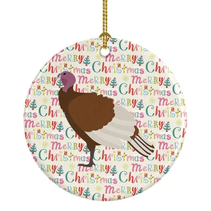 Bourbon Red Turkey Hen Christmas Ceramic Ornament Christmas Tree Hanging Decorations for Home Christmas Holiday, Party, Gift, 3 in, Multicolor Bourbon Red Turkey Hen Christmas Ceramic Ornament Christmas Tree Hanging Decorations for Home Christmas Holiday, Party, Gift, 3 in, Multicolor