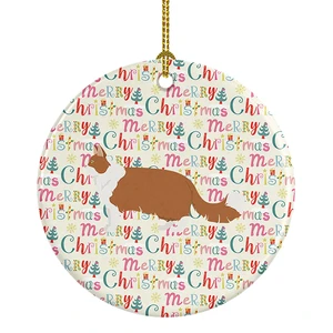 Norwegian Forest #2 Cat Christmas Ceramic Ornament Christmas Tree Hanging Decorations for Home Christmas Holiday, Party, Gift, 3 in, Multicolor Norwegian Forest #2 Cat Christmas Ceramic Ornament Christmas Tree Hanging Decorations for Home Christmas Holiday, Party, Gift, 3 in, Multicolor