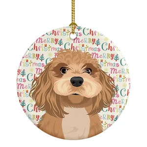 Shih-Tzu Red Christmas Ceramic Ornament Christmas Tree Hanging Decorations for Home Christmas Holiday, Party, Gift, 3 in, Multicolor Shih-Tzu Red Christmas Ceramic Ornament Christmas Tree Hanging Decorations for Home Christmas Holiday, Party, Gift, 3 in, Multicolor