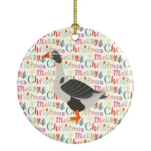 West of England Goose Christmas Ceramic Ornament Christmas Tree Hanging Decorations for Home Christmas Holiday, Party, Gift, 3 in, Multicolor West of England Goose Christmas Ceramic Ornament Christmas Tree Hanging Decorations for Home Christmas Holiday, Party, Gift, 3 in, Multicolor
