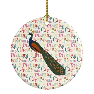 Indian Peacock Peafowl Christmas Ceramic Ornament Christmas Tree Hanging Decorations for Home Christmas Holiday, Party, Gift, 3 in, Multicolor Indian Peacock Peafowl Christmas Ceramic Ornament Christmas Tree Hanging Decorations for Home Christmas Holiday, Party, Gift, 3 in, Multicolor
