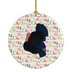 Norfolk Black Turkey Christmas Ceramic Ornament Christmas Tree Hanging Decorations for Home Christmas Holiday, Party, Gift, 3 in, Multicolor Norfolk Black Turkey Christmas Ceramic Ornament Christmas Tree Hanging Decorations for Home Christmas Holiday, Party, Gift, 3 in, Multicolor