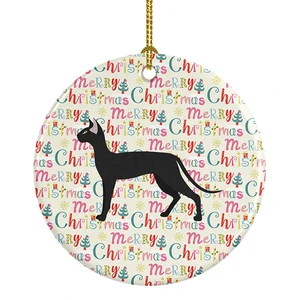 Oriental Shorthair #1 Cat Christmas Ceramic Ornament Christmas Tree Hanging Decorations for Home Christmas Holiday, Party, Gift, 3 in, Multicolor Oriental Shorthair #1 Cat Christmas Ceramic Ornament Christmas Tree Hanging Decorations for Home Christmas Holiday, Party, Gift, 3 in, Multicolor