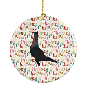English Carrier Pigeon Christmas Ceramic Ornament Christmas Tree Hanging Decorations for Home Christmas Holiday, Party, Gift, 3 in, Multicolor English Carrier Pigeon Christmas Ceramic Ornament Christmas Tree Hanging Decorations for Home Christmas Holiday, Party, Gift, 3 in, Multicolor