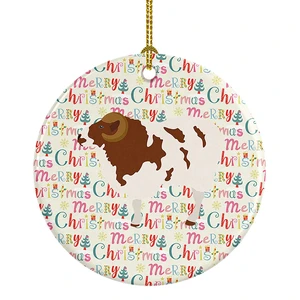 Jacob Sheep Christmas Ceramic Ornament Christmas Tree Hanging Decorations for Home Christmas Holiday, Party, Gift, 3 in, Multicolor Jacob Sheep Christmas Ceramic Ornament Christmas Tree Hanging Decorations for Home Christmas Holiday, Party, Gift, 3 in, Multicolor