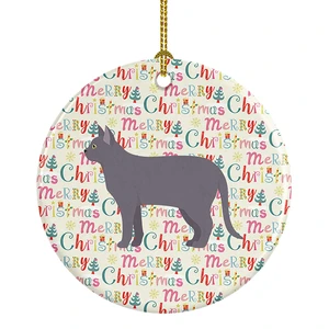 Korat #2 Cat Christmas Ceramic Ornament Christmas Tree Hanging Decorations for Home Christmas Holiday, Party, Gift, 3 in, Multicolor Korat #2 Cat Christmas Ceramic Ornament Christmas Tree Hanging Decorations for Home Christmas Holiday, Party, Gift, 3 in, Multicolor