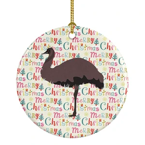 Emu Christmas Ceramic Ornament Christmas Tree Hanging Decorations for Home Christmas Holiday, Party, Gift, 3 in, Multicolor Emu Christmas Ceramic Ornament Christmas Tree Hanging Decorations for Home Christmas Holiday, Party, Gift, 3 in, Multicolor