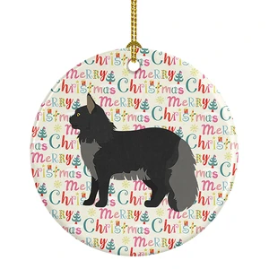 Maine Coon #2 Cat Christmas Ceramic Ornament Christmas Tree Hanging Decorations for Home Christmas Holiday, Party, Gift, 3 in, Multicolor Maine Coon #2 Cat Christmas Ceramic Ornament Christmas Tree Hanging Decorations for Home Christmas Holiday, Party, Gift, 3 in, Multicolor