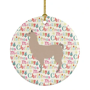 Llama Christmas Ceramic Ornament Christmas Tree Hanging Decorations for Home Christmas Holiday, Party, Gift, 3 in, Multicolor Llama Christmas Ceramic Ornament Christmas Tree Hanging Decorations for Home Christmas Holiday, Party, Gift, 3 in, Multicolor