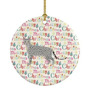 Egyptian Mau Cat Christmas Ceramic Ornament Christmas Tree Hanging Decorations for Home Christmas Holiday, Party, Gift, 3 in, Multicolor Egyptian Mau Cat Christmas Ceramic Ornament Christmas Tree Hanging Decorations for Home Christmas Holiday, Party, Gift, 3 in, Multicolor