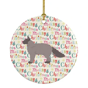 La Perm #3 Cat Christmas Ceramic Ornament Christmas Tree Hanging Decorations for Home Christmas Holiday, Party, Gift, 3 in, Multicolor La Perm #3 Cat Christmas Ceramic Ornament Christmas Tree Hanging Decorations for Home Christmas Holiday, Party, Gift, 3 in, Multicolor