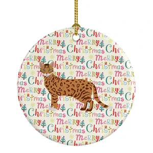 Cheetoh #1 Cat Christmas Ceramic Ornament Christmas Tree Hanging Decorations for Home Christmas Holiday, Party, Gift, 3 in, Multicolor Cheetoh #1 Cat Christmas Ceramic Ornament Christmas Tree Hanging Decorations for Home Christmas Holiday, Party, Gift, 3 in, Multicolor