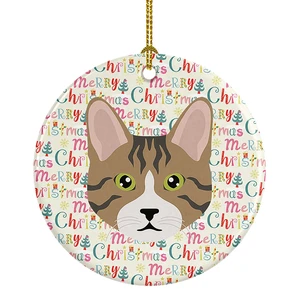 Dragon Li Cat Christmas Ceramic Ornament Christmas Tree Hanging Decorations for Home Christmas Holiday, Party, Gift, 3 in, Multicolor Dragon Li Cat Christmas Ceramic Ornament Christmas Tree Hanging Decorations for Home Christmas Holiday, Party, Gift, 3 in, Multicolor