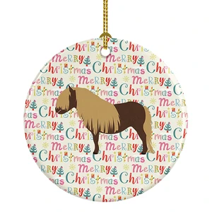 Shetland Pony Horse Christmas Ceramic Ornament Christmas Tree Hanging Decorations for Home Christmas Holiday, Party, Gift, 3 in, Multicolor Shetland Pony Horse Christmas Ceramic Ornament Christmas Tree Hanging Decorations for Home Christmas Holiday, Party, Gift, 3 in, Multicolor