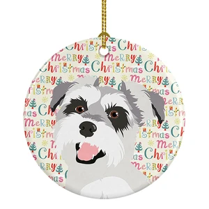 Schnauzer Salt and Pepper #2 Christmas Ceramic Ornament Christmas Tree Hanging Decorations for Home Christmas Holiday, Party, Gift, 3 in, Multicolor Schnauzer Salt and Pepper #2 Christmas Ceramic Ornament Christmas Tree Hanging Decorations for Home Christmas Holiday, Party, Gift, 3 in, Multicolor