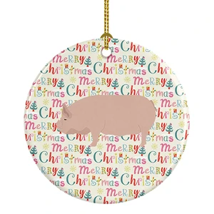 Welsh Pig Christmas Ceramic Ornament Christmas Tree Hanging Decorations for Home Christmas Holiday, Party, Gift, 3 in, Multicolor Welsh Pig Christmas Ceramic Ornament Christmas Tree Hanging Decorations for Home Christmas Holiday, Party, Gift, 3 in, Multicolor