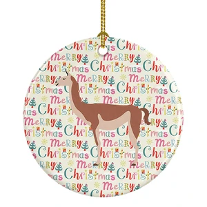 Guanaco Christmas Ceramic Ornament Christmas Tree Hanging Decorations for Home Christmas Holiday, Party, Gift, 3 in, Multicolor Guanaco Christmas Ceramic Ornament Christmas Tree Hanging Decorations for Home Christmas Holiday, Party, Gift, 3 in, Multicolor