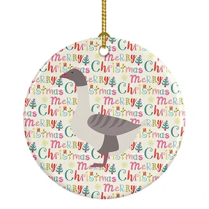 Buff Grey Back Goose Christmas Ceramic Ornament Christmas Tree Hanging Decorations for Home Christmas Holiday, Party, Gift, 3 in, Multicolor Buff Grey Back Goose Christmas Ceramic Ornament Christmas Tree Hanging Decorations for Home Christmas Holiday, Party, Gift, 3 in, Multicolor