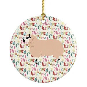 Kerry Hill Sheep Christmas Ceramic Ornament Christmas Tree Hanging Decorations for Home Christmas Holiday, Party, Gift, 3 in, Multicolor Kerry Hill Sheep Christmas Ceramic Ornament Christmas Tree Hanging Decorations for Home Christmas Holiday, Party, Gift, 3 in, Multicolor