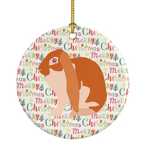 English Lop Rabbit Christmas Ceramic Ornament Christmas Tree Hanging Decorations for Home Christmas Holiday, Party, Gift, 3 in, Multicolor English Lop Rabbit Christmas Ceramic Ornament Christmas Tree Hanging Decorations for Home Christmas Holiday, Party, Gift, 3 in, Multicolor