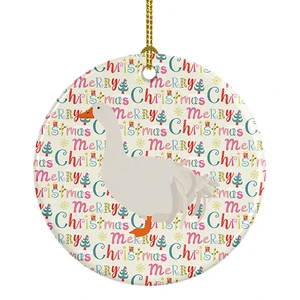 Sebastopol Goose Christmas Ceramic Ornament Christmas Tree Hanging Decorations for Home Christmas Holiday, Party, Gift, 3 in, Multicolor Sebastopol Goose Christmas Ceramic Ornament Christmas Tree Hanging Decorations for Home Christmas Holiday, Party, Gift, 3 in, Multicolor