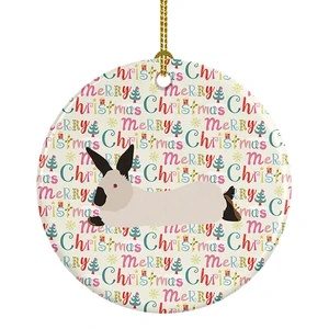 California White Rabbit Christmas Ceramic Ornament Christmas Tree Hanging Decorations for Home Christmas Holiday, Party, Gift, 3 in, Multicolor California White Rabbit Christmas Ceramic Ornament Christmas Tree Hanging Decorations for Home Christmas Holiday, Party, Gift, 3 in, Multicolor