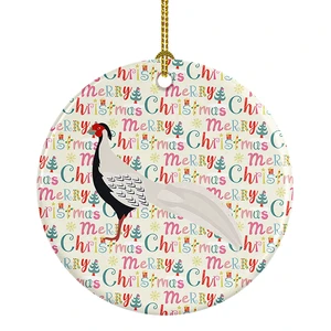 Silver Pheasant Christmas Ceramic Ornament Christmas Tree Hanging Decorations for Home Christmas Holiday, Party, Gift, 3 in, Multicolor Silver Pheasant Christmas Ceramic Ornament Christmas Tree Hanging Decorations for Home Christmas Holiday, Party, Gift, 3 in, Multicolor