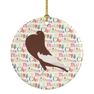 English Pouter Pigeon Christmas Ceramic Ornament Christmas Tree Hanging Decorations for Home Christmas Holiday, Party, Gift, 3 in, Multicolor English Pouter Pigeon Christmas Ceramic Ornament Christmas Tree Hanging Decorations for Home Christmas Holiday, Party, Gift, 3 in, Multicolor