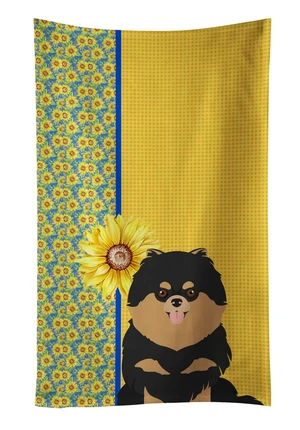Summer Sunflowers Black and Tan Pomeranian Kitchen Towel Dish Cloths Guest Hand Towel Decorative Bathroom Towel for Face,Tea, Dishcloth, Kitchen and Bath Summer Sunflowers Black and Tan Pomeranian Kitchen Towel Dish Cloths Guest Hand Towel Decorative Bathroom Towel for Face,Tea, Dishcloth, Kitchen and Bath
