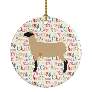 Hampshire Down Sheep Christmas Ceramic Ornament Christmas Tree Hanging Decorations for Home Christmas Holiday, Party, Gift, 3 in, Multicolor Hampshire Down Sheep Christmas Ceramic Ornament Christmas Tree Hanging Decorations for Home Christmas Holiday, Party, Gift, 3 in, Multicolor