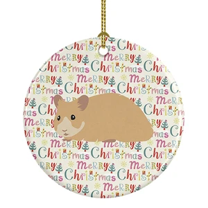 Syrian Golden Hamster Christmas Ceramic Ornament Christmas Tree Hanging Decorations for Home Christmas Holiday, Party, Gift, 3 in, Multicolor Syrian Golden Hamster Christmas Ceramic Ornament Christmas Tree Hanging Decorations for Home Christmas Holiday, Party, Gift, 3 in, Multicolor