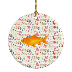 Goldfish Common Christmas Ceramic Ornament Christmas Tree Hanging Decorations for Home Christmas Holiday, Party, Gift, 3 in, Multicolor Goldfish Common Christmas Ceramic Ornament Christmas Tree Hanging Decorations for Home Christmas Holiday, Party, Gift, 3 in, Multicolor