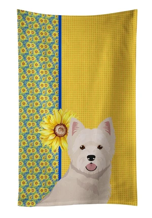 Summer Sunflowers Westie West Highland White Terrier Kitchen Towel Dish Cloths Guest Hand Towel Decorative Bathroom Towel for Face,Tea, Dishcloth, Kitchen and Bath Summer Sunflowers Westie West Highland White Terrier Kitchen Towel Dish Cloths Guest Hand Towel Decorative Bathroom Towel for Face,Tea, Dishcloth, Kitchen and Bath
