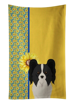 Summer Sunflowers Black and White Papillon Kitchen Towel Dish Cloths Guest Hand Towel Decorative Bathroom Towel for Face,Tea, Dishcloth, Kitchen and Bath Summer Sunflowers Black and White Papillon Kitchen Towel Dish Cloths Guest Hand Towel Decorative Bathroom Towel for Face,Tea, Dishcloth, Kitchen and Bath