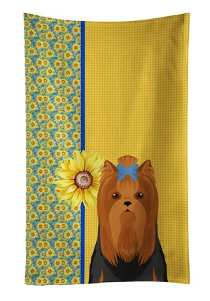 Summer Sunflowers Black and Tan Full Coat Yorkshire Terrier Kitchen Towel Dish Cloths Guest Hand Towel Decorative Bathroom Towel for Face,Tea, Dishcloth, Kitchen and Bath Summer Sunflowers Black and Tan Full Coat Yorkshire Terrier Kitchen Towel Dish Cloths Guest Hand Towel Decorative Bathroom Towel for Face,Tea, Dishcloth, Kitchen and Bath