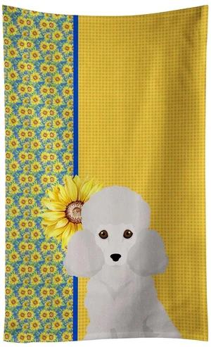 Summer Sunflowers Toy White Poodle Kitchen Towel Dish Cloths Guest Hand Towel Decorative Bathroom Towel for Face,Tea, Dishcloth, Kitchen and Bath Summer Sunflowers Toy White Poodle Kitchen Towel Dish Cloths Guest Hand Towel Decorative Bathroom Towel for Face,Tea, Dishcloth, Kitchen and Bath