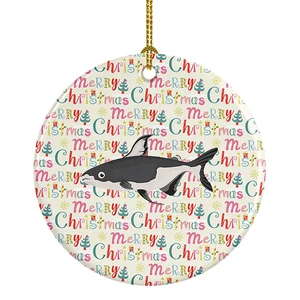Iridescent Shark Christmas Ceramic Ornament Christmas Tree Hanging Decorations for Home Christmas Holiday, Party, Gift, 3 in, Multicolor Iridescent Shark Christmas Ceramic Ornament Christmas Tree Hanging Decorations for Home Christmas Holiday, Party, Gift, 3 in, Multicolor